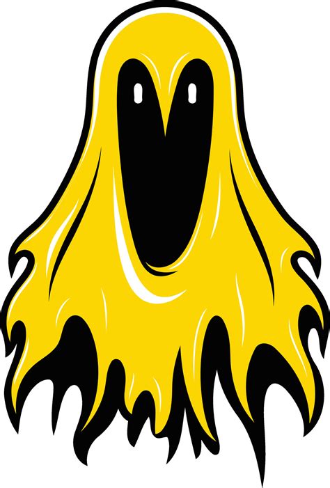 Yellow Ghost Illustration 49255218 Vector Art at Vecteezy