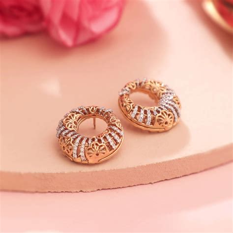 Buy Real Diamond Earrings Online | Real Diamond Earrings by Manubhai.
