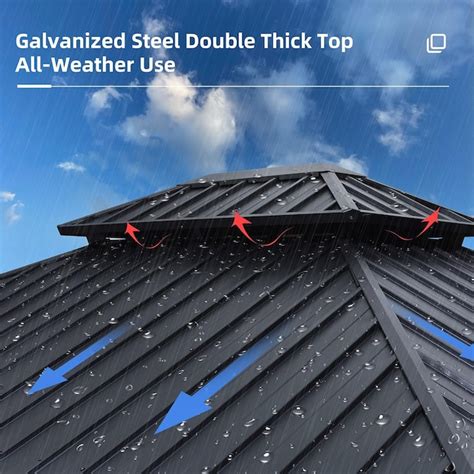 PURPLE LEAF 14-ft x 12-ft Solarium Rectangle Wood(With Light) Metal ...