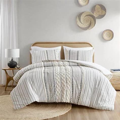INK+IVY Imani 3 pc Tufted Chenille Cotton Comforter Set