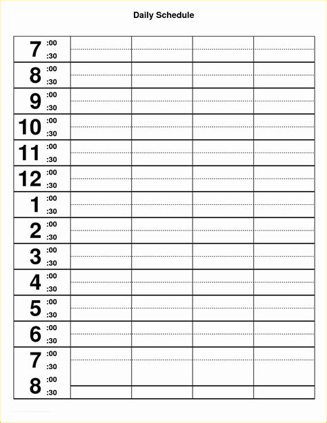 Free Printable Time Schedule 的图像结果