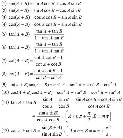 Image result for Trigonometry Formula Examples