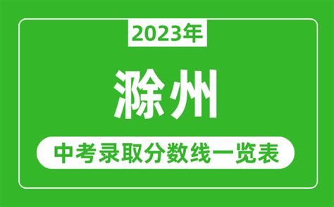 2024年滁州中考录取分数线多少分,附历年分数线