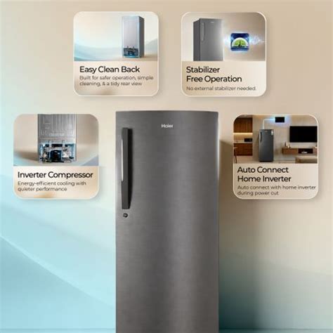 Haier 190 L Direct Cool Single Door 5 Star Refrigerator with Fast Ice ...