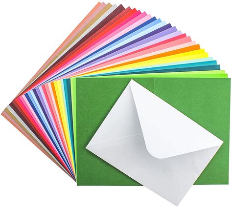 Snapklik.com : 48 Pack Blank Folded Cards And Envelopes Colored Cards ...