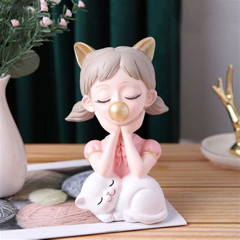 Buy arythe Girl Blow Bubble Art Statue Sculpture Figurine Model for ...