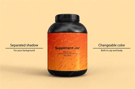 Premium PSD | Supplement bottle mockup