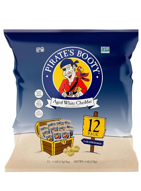 Pirate's Booty Aged White Cheddar Cheese Puffs, Gluten Free, Healthy ...