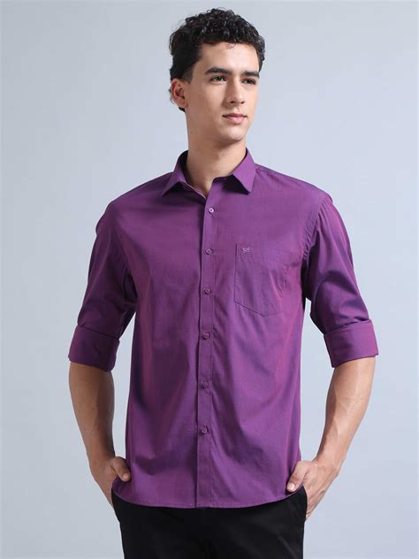Buy Full Sleeve Purple Shirt for Men Online