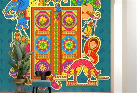 Buy Rajasthani Wallpaper for Wall Online in India - Magic Decor