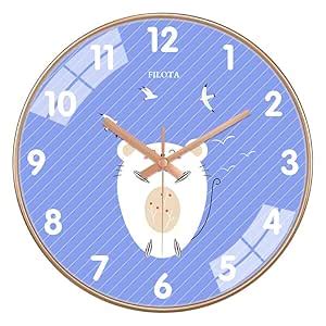 Buy ginoya brothers Glass Non-Ticking Wall Clock Silent Battery ...