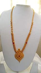 Buy one Gram Gold Plated Ruby Traditional Haram at Amazon.in