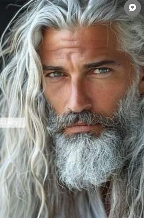 Pin by Beach Gal on Oh my! | Grey hair men, Long hair styles men, Men ...