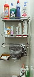 Oslen Stainless Steel Double Layer Chrome Finish Multipurpose Wall ...