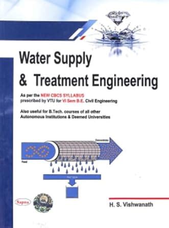 Buy WATER SUPPLY & TREATMENT ENGINEERING FOR 6 SEM BE CIVIL ENGINEERING ...