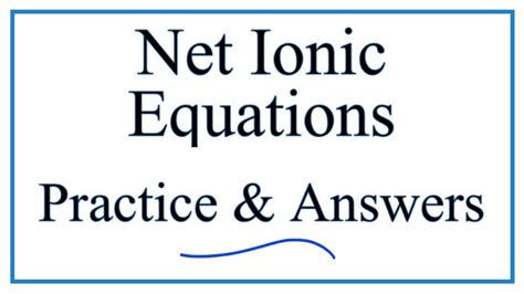 Net Ionic Equations Practice 的图像结果