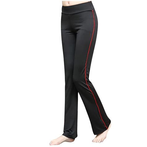 USNSM Women's Yoga Pants Plus Size Stretch Side-Stripe Bootcut Pant ...