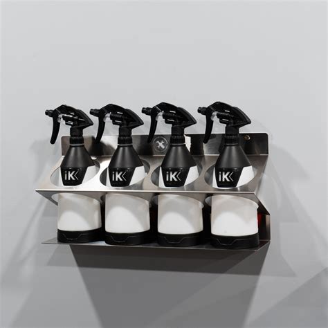The Clean Garage Stainless Steel Wall Mount 4 Bottle Holder | For ...