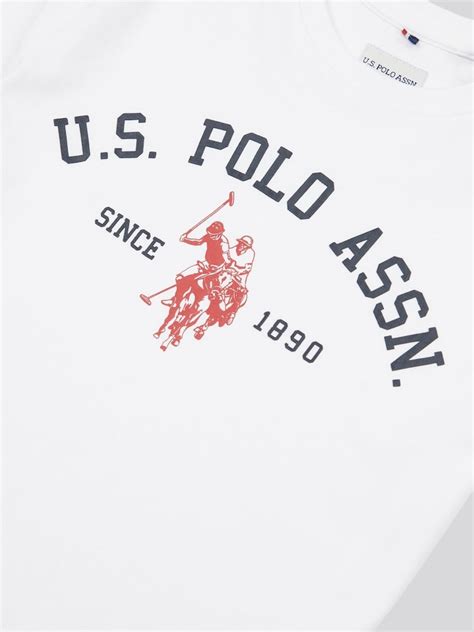 Buy U.S. Polo Assn. White Signature Arch Print T-Shirt from Next India