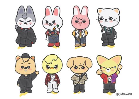 Cute SKZOO Stickers from Stray Kids