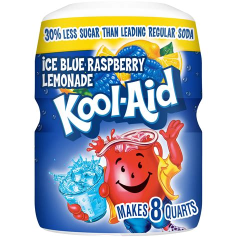 Kool-Aid Blue Raspberry Lemonade Powdered Soft Drink Mix, Water Flavor ...