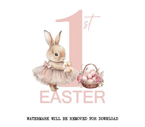 My First Easter Pink Sublimation Design, My 1st Easter Pink Bunny PNG ...