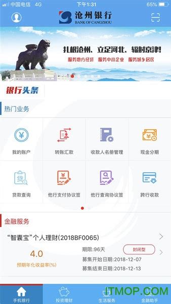 沧州银行app安装截图预览-IT猫扑网