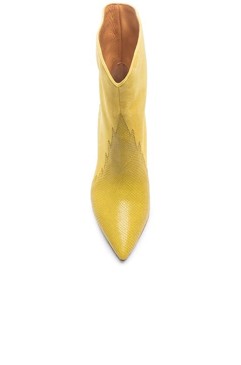 Isabel Marant Leider Boot in Yellow | FWRD