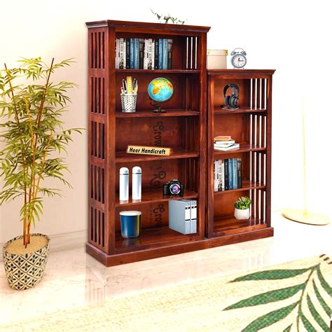 BADHEE Sheesham Wood Book Shelf Solid Wood in pure Sheesham Wood ...