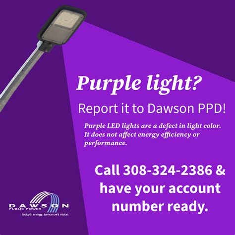 Purple light? Report it! - Dawson Public Power District
