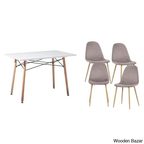 Stanton Modern 4 Seater Dining Table Set - Wooden Bazar | Wooden Bazar