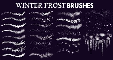 Winter Frost Brushes for Photoshop and Procreate | Buy Creative Tools ...