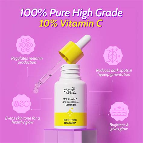 Chemist at Play 10% Vitamin C Serum - Face Serum for Women & Men ...