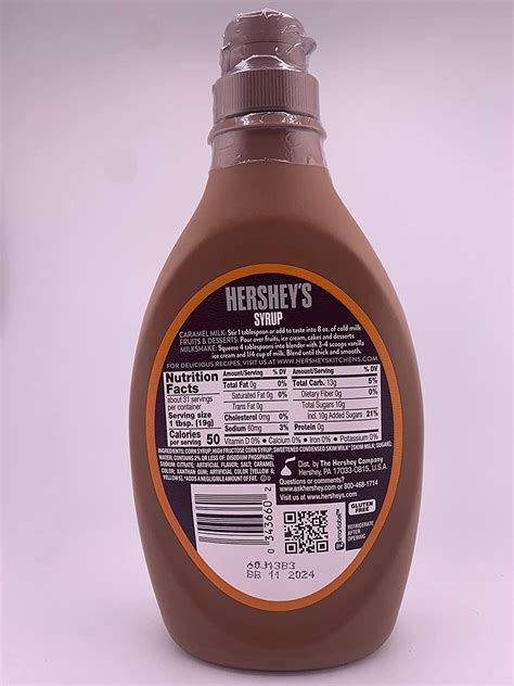 Hershey Chocolate Syrup Nutrition Facts