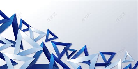 蓝色拼接三角线框背景图免费下载 - 觅知网