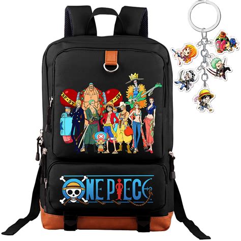 One Piece Backpack Anime Peripheral Cartoon Schoolbag Black Computer ...