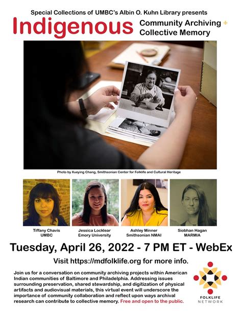 Indigenous Community Archiving and Collective Memory On Tuesday April 26 at 7pm ET, Special ...