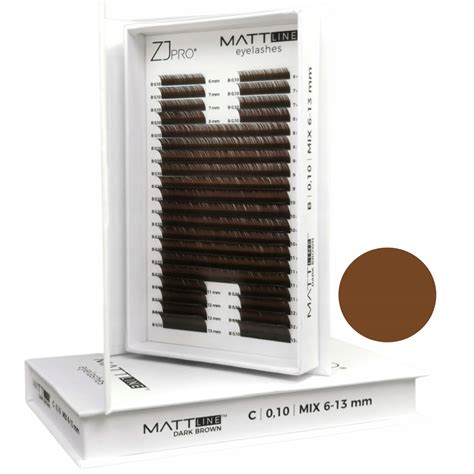 ZjPro Brązowe rzęsy B MIX - Project Lashes