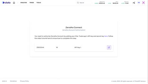Connect Stolo to Zerodha for Trade Automation