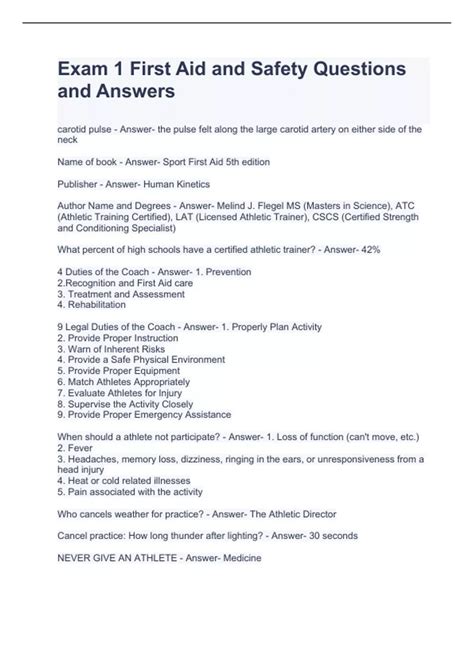 Image result for First Aid Exam Questions