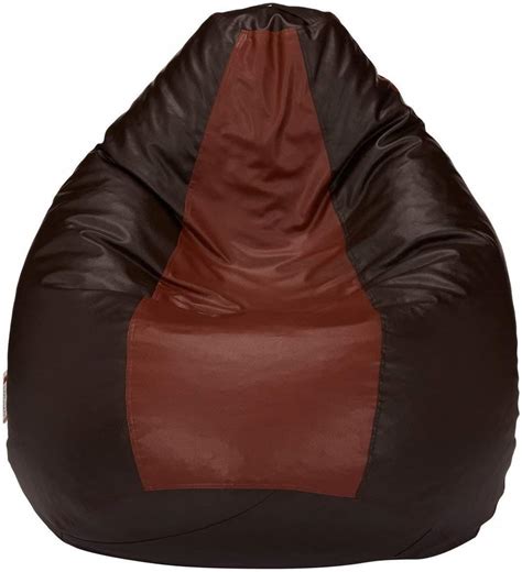 Amazon Brand - Solimo XXL Bean Bag Cover Without Beans (Black and Brown ...