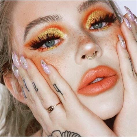 cute orange makeup looks