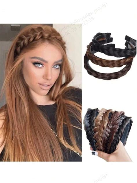 1pc Non Slip Fishbone Braid Wig Braid Integrated Headband Headdress ...