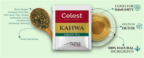Celest Green Tea Kahwa - 36 Tea Bags | Kahwa Green Tea | Helps in Detox ...