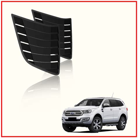 Ford Endeavour Rear Window Side Louvers || Carbon Fiber And Glossy Bla