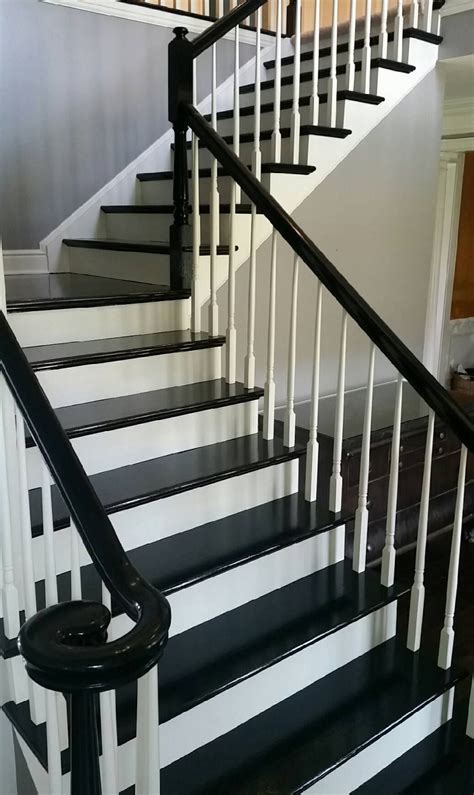 Black and White Staircase Remodel