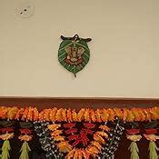 eCraftIndia Lord Ganesha on Leaf White Metal Wall Hanging (15 cm x 1.25 ...