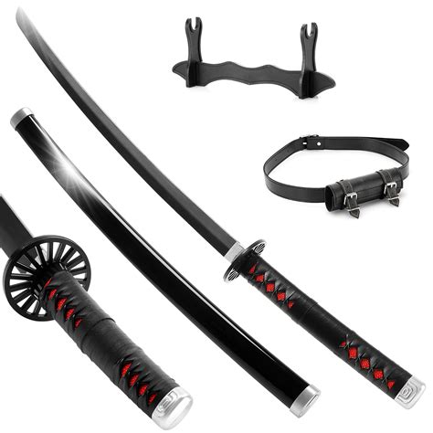 Demons Slayers Sword, Bamboo Blade 40.5 Inches, Full Set Belt and Rack ...