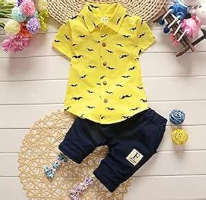 Baby Boys Summer Clothing Sets Toddler Fashion Cotton Shirt+bib Pants ...