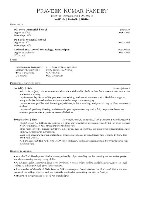 Praveenk's Resume-hackerresume - Praveen Kumar Pandey pp7007144435 ...